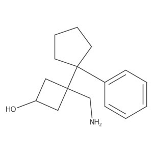 3-(Aminomethyl)-3-(1-phenylcyclopentyl)cyclobutan-1-ol Structure