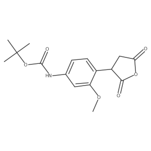 tert-butyl N-[4-(2,5-dioxooxolan-3-yl)-3-methoxyphenyl]carbamate Structure