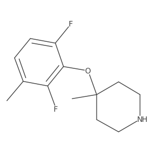 4-(2,6-Difluoro-3-methylphenoxy)-4-methylpiperidine结构式