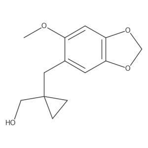 {1-[(6-Methoxy-1,3-dioxaindan-5-yl)methyl]cyclopropyl}methanol结构式
