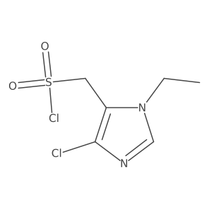(4-chloro-1-ethyl-1H-imidazol-5-yl)methanesulfonyl chloride结构式