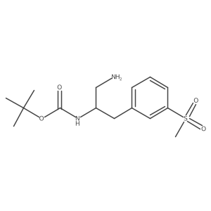 tert-butyl N-[1-amino-3-(3-methanesulfonylphenyl)propan-2-yl]carbamate结构式