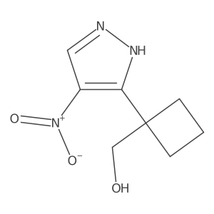 [1-(4-nitro-1H-pyrazol-3-yl)cyclobutyl]methanol Structure