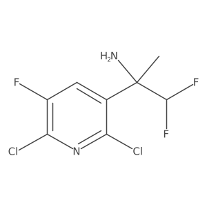 2-(2,6-Dichloro-5-fluoropyridin-3-yl)-1,1-difluoropropan-2-amine结构式