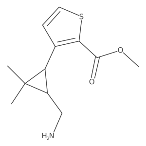 Methyl 3-[3-(aminomethyl)-2,2-dimethylcyclopropyl]thiophene-2-carboxylate Structure