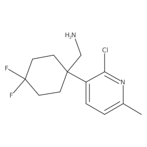 [1-(2-Chloro-6-methylpyridin-3-yl)-4,4-difluorocyclohexyl]methanamine结构式