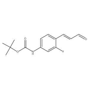 tert-butyl N-[3-fluoro-4-(3-oxoprop-1-en-1-yl)phenyl]carbamate结构式