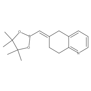 6-[(4,4,5,5-tetramethyl-1,3,2-dioxaborolan-2-yl)methylene]-7,8-dihydro-5H-quinoline结构式