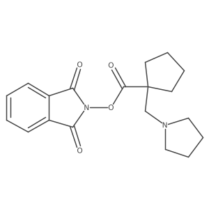 1,3-dioxo-2,3-dihydro-1H-isoindol-2-yl 1-[(pyrrolidin-1-yl)methyl]cyclopentane-1-carboxylate Structure