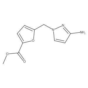 Methyl 5-[(3-aminopyrazol-1-yl)methyl]furan-2-carboxylate结构式