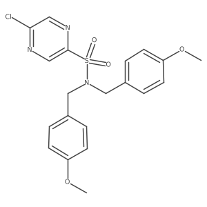 5-chloro-N,N-bis(4-methoxybenzyl)pyrazine-2-sulfonamide Structure