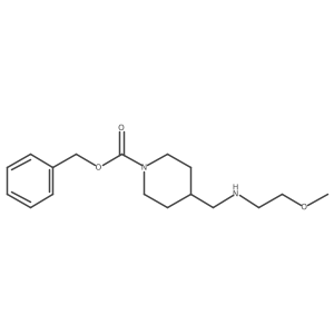 Benzyl 4-(((2-methoxyethyl)amino)methyl)piperidine-1-carboxylate结构式
