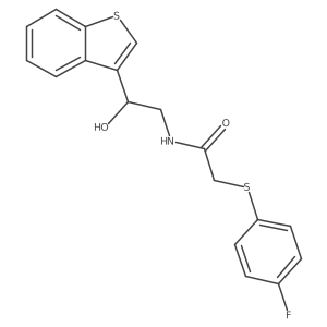 N-[2-(1-benzothiophen-3-yl)-2-hydroxyethyl]-2-[(4-fluorophenyl)sulfanyl]acetamide Structure