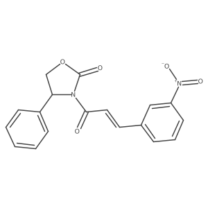 (R,E)-3-(3-(3-Nitrophenyl)acryloyl)-4-phenyloxazolidin-2-one Structure