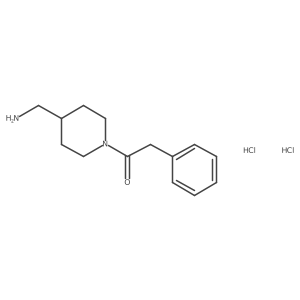 1-[4-(Aminomethyl)piperidin-1-yl]-2-phenylethanone;dihydrochloride结构式