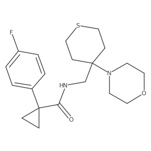 1-(4-fluorophenyl)-N-{[4-(morpholin-4-yl)thian-4-yl]methyl}cyclopropane-1-carboxamide结构式