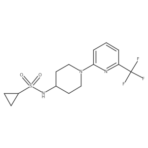 N-{1-[6-(trifluoromethyl)pyridin-2-yl]piperidin-4-yl}cyclopropanesulfonamide Structure