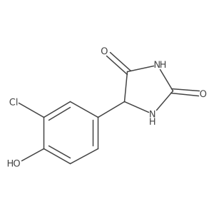 5-(3-Chloro-4-hydroxyphenyl)-2,4-imidazolidinedione结构式