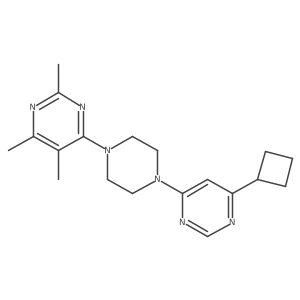 4-[4-(6-Cyclobutylpyrimidin-4-yl)piperazin-1-yl]-2,5,6-trimethylpyrimidine结构式