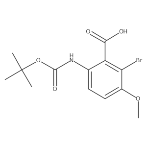 2-Bromo-6-{[(tert-butoxy)carbonyl]amino}-3-methoxybenzoic acid Structure