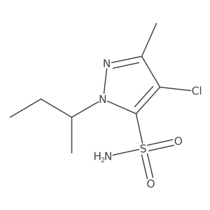 1-(butan-2-yl)-4-chloro-3-methyl-1H-pyrazole-5-sulfonamide Structure