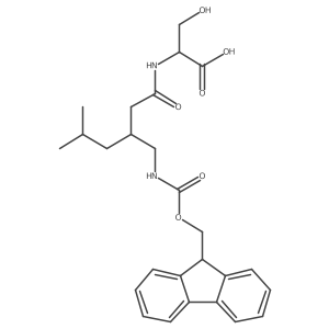 (2S)-2-{3-[({[(9H-fluoren-9-yl)methoxy]carbonyl}amino)methyl]-5-methylhexanamido}-3-hydroxypropanoic acid结构式