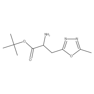 tert-butyl (2S)-2-amino-3-(5-methyl-1,3,4-oxadiazol-2-yl)propanoate结构式