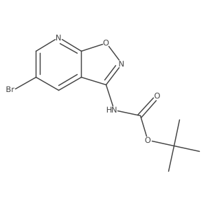 tert-butyl N-{5-bromo-[1,2]oxazolo[5,4-b]pyridin-3-yl}carbamate结构式