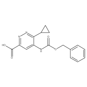 5-{[(Benzyloxy)carbonyl]amino}-6-cyclopropylpyridazine-3-carboxylic acid结构式