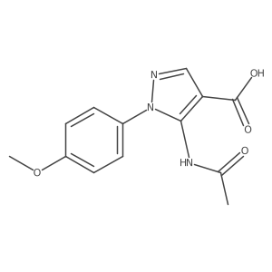 5-acetamido-1-(4-methoxyphenyl)-1H-pyrazole-4-carboxylic acid Structure