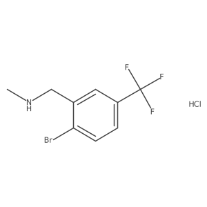 {[2-Bromo-5-(trifluoromethyl)phenyl]methyl}(methyl)amine hydrochloride Structure