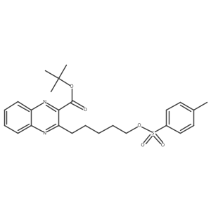 tert-Butyl 3-(5-(tosyloxy)pentyl)quinoxaline-2-carboxylate结构式