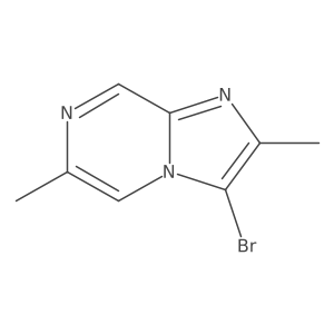 3-Bromo-2,6-dimethylimidazo[1,2-a]pyrazine结构式