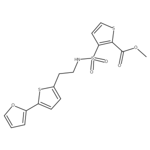Methyl 3-({2-[5-(furan-2-yl)thiophen-2-yl]ethyl}sulfamoyl)thiophene-2-carboxylate Structure