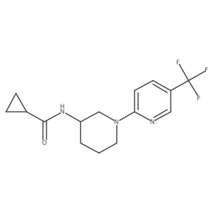 N-{1-[5-(trifluoromethyl)pyridin-2-yl]piperidin-3-yl}cyclopropanecarboxamide结构式