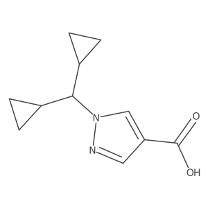 1-(dicyclopropylmethyl)-1H-pyrazole-4-carboxylic acid Structure
