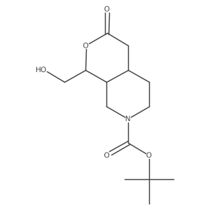 tert-butyl (4aS,8aR)-1-(hydroxymethyl)-3-oxo-octahydro-1H-pyrano[3,4-c]pyridine-7-carboxylate结构式