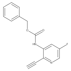 benzyl N-(2-ethynyl-5-fluoropyridin-3-yl)carbamate结构式