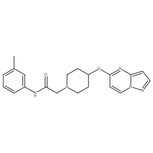 N-(3-methylphenyl)-2-(4-{pyrazolo[1,5-a]pyrimidin-5-yloxy}piperidin-1-yl)acetamide结构式