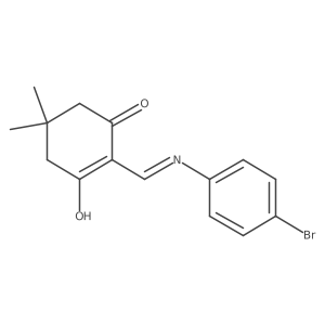 2-(((4-Bromophenyl)amino)methylene)-5,5-dimethylcyclohexane-1,3-dione结构式