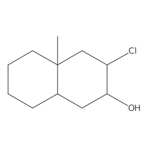 2-Naphthalenol, 3-chlorodecahydro-4a-methyl-, (2I+/-,3I(2),4aI(2),8aI+/-)-结构式