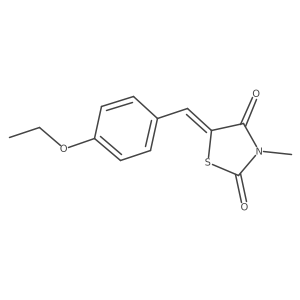 5-[(E)-(4-ethoxyphenyl)methylidene]-3-methyl-1,3-thiazolane-2,4-dione结构式