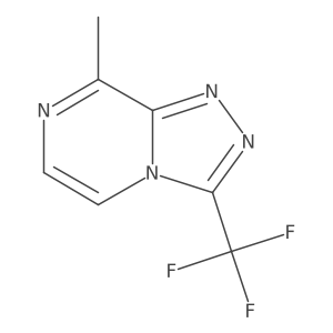 8-Methyl-3-(trifluoromethyl)-[1,2,4]triazolo[4,3-a]pyrazine结构式
