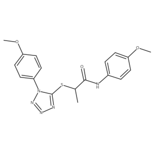 N-(4-methoxyphenyl)-2-((1-(4-methoxyphenyl)-1H-tetrazol-5-yl)thio)propanamide Structure