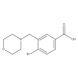 4-Bromo-3-[(morpholin-4-yl)methyl]benzoic acid Structure