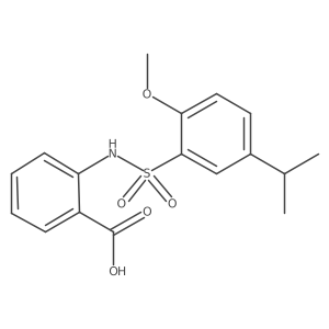 2-({[2-Methoxy-5-(methylethyl)phenyl]sulfonyl}amino)benzoic acid Structure