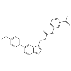 N-(3-acetylphenyl)-2-((6-(4-ethylphenyl)-[1,2,4]triazolo[4,3-b]pyridazin-3-yl)thio)acetamide结构式
