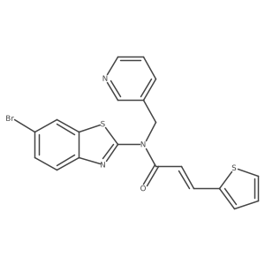(E)-N-(6-bromobenzo[d]thiazol-2-yl)-N-(pyridin-3-ylmethyl)-3-(thiophen-2-yl)acrylamide结构式