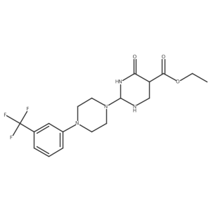 Ethyl 4-oxo-2-[4-[3-(trifluoromethyl)phenyl]piperazin-1-yl]-1,3-diazinane-5-carboxylate Structure