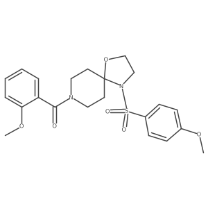 (2-Methoxyphenyl)(4-((4-methoxyphenyl)sulfonyl)-1-oxa-4,8-diazaspiro[4.5]decan-8-yl)methanone结构式